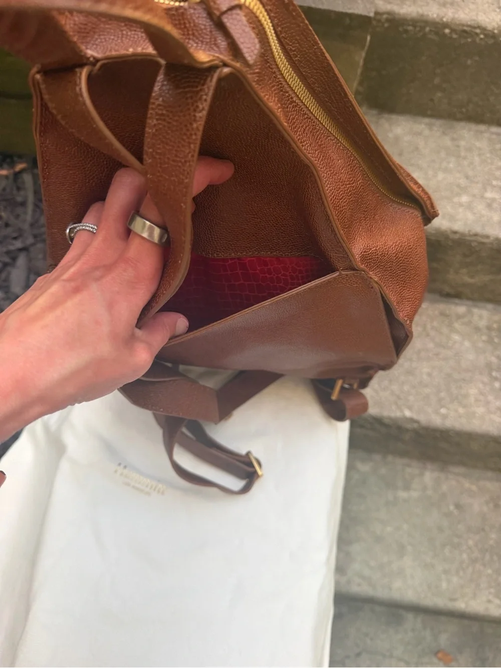 Gorgeous large leather Hammitt Bob backpack beautiful condition dustbag included